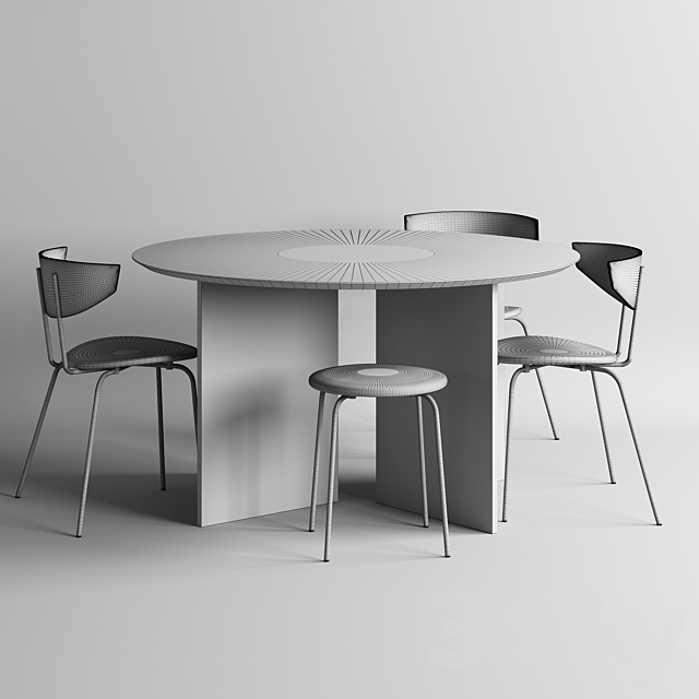 Table and chair by Ferm Living 3DSMax File - thumbnail 2