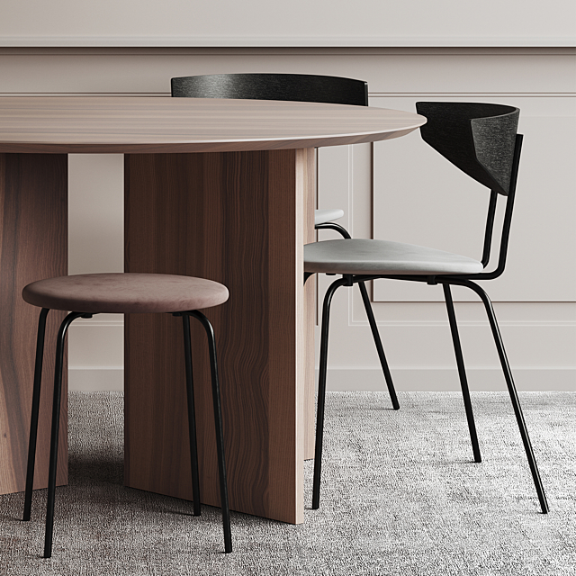 Table and chair by Ferm Living 3DSMax File - thumbnail 3