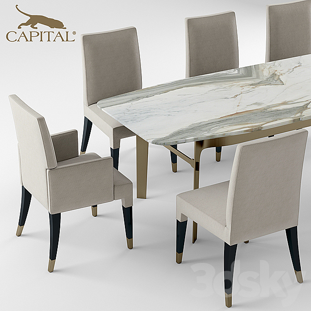 Table and chair capitalcollection keatrix 3DS Max Model - thumbnail 2