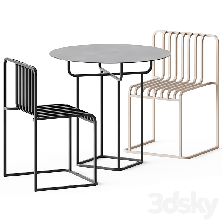 Table and Chair Grill by Diabla \/ Outdoor Furniture 3DS Max - thumbnail 1