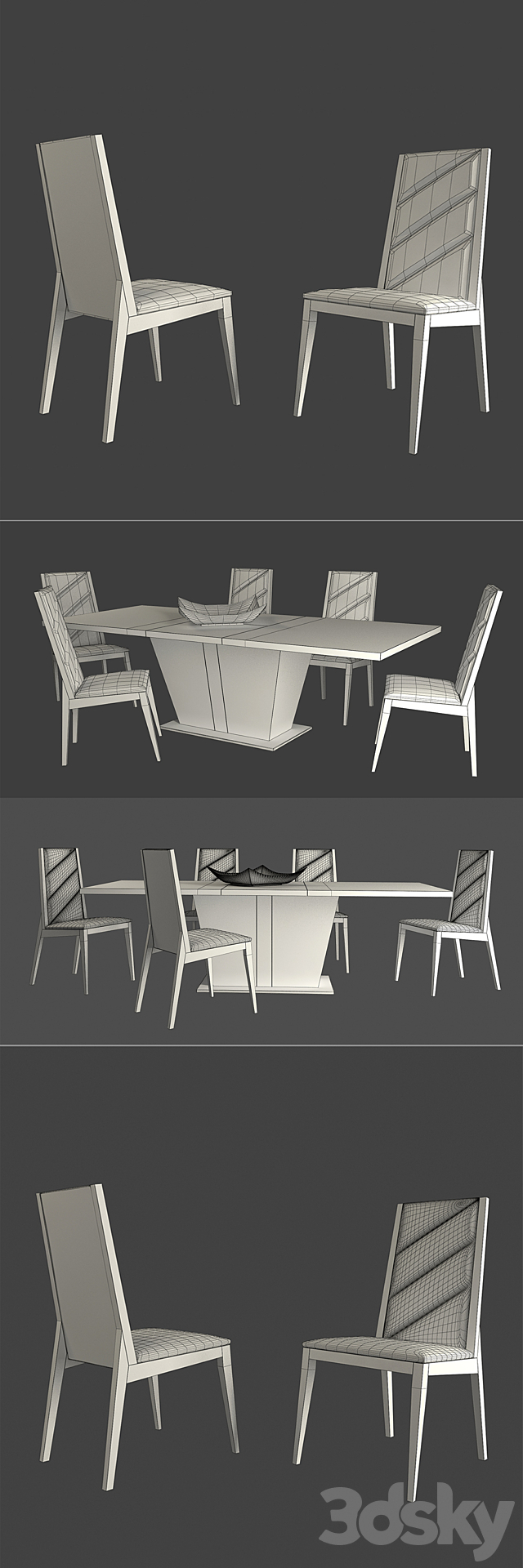 Table and chair Italia colection (ALF italia) 3DSMax File - thumbnail 3