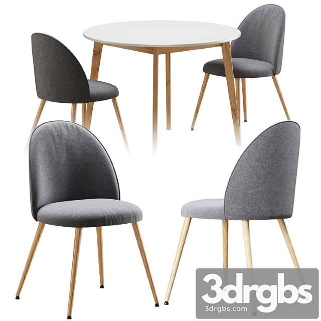 Table and chair jysk kokkedal jegind 2 3dsmax Download - thumbnail 1