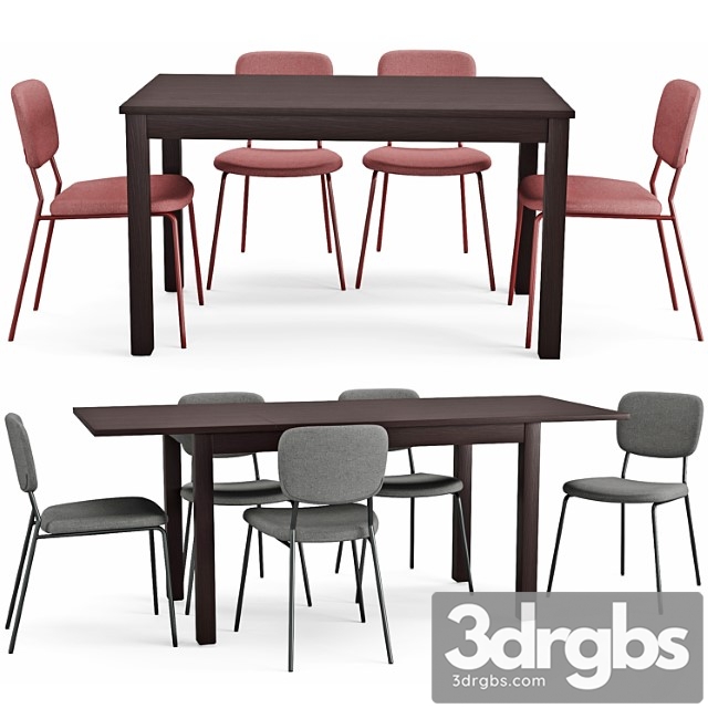 Table and chair laneberg karljan 2 3dsmax Download - thumbnail 1