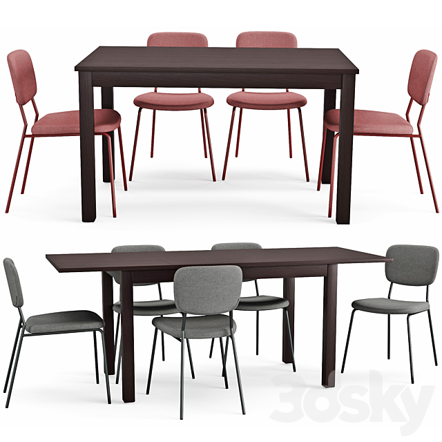 Table and chair Laneberg Karljan 3DSMax File - thumbnail 1