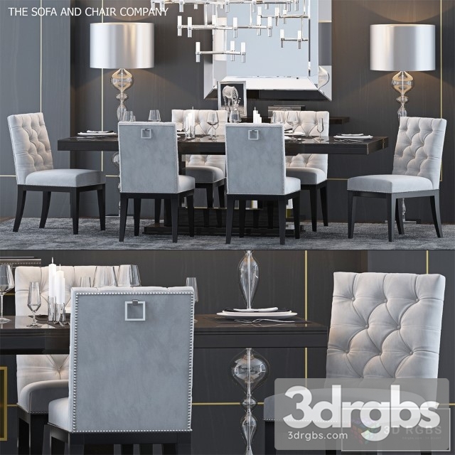 Table and Chair SC Company Set 7 3dsmax Download - thumbnail 1