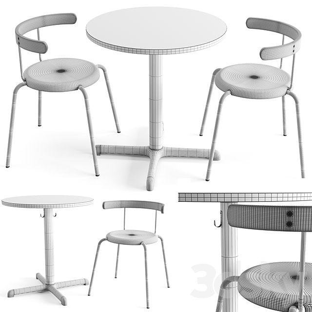 Table and Chair Stensele Yngvar 3DSMax File - thumbnail 3