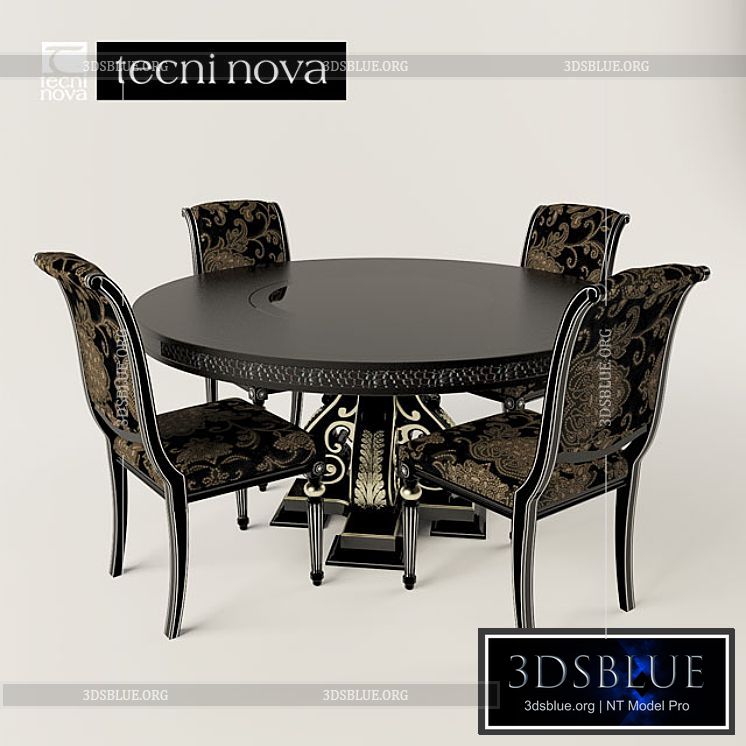 Table and chair TECNI NOVA 3DS Max - thumbnail 3