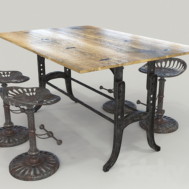 Table and chair Thomasville 3DSMax File - thumbnail 1