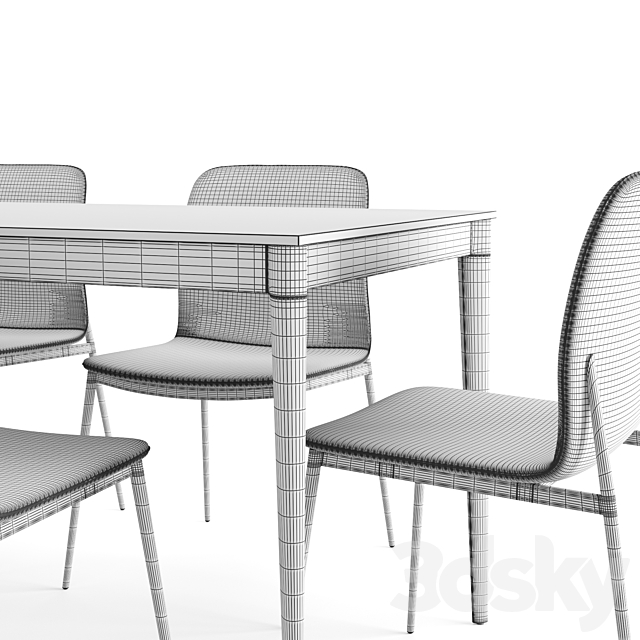 Table and chair Torina Newport 3DSMax File - thumbnail 3