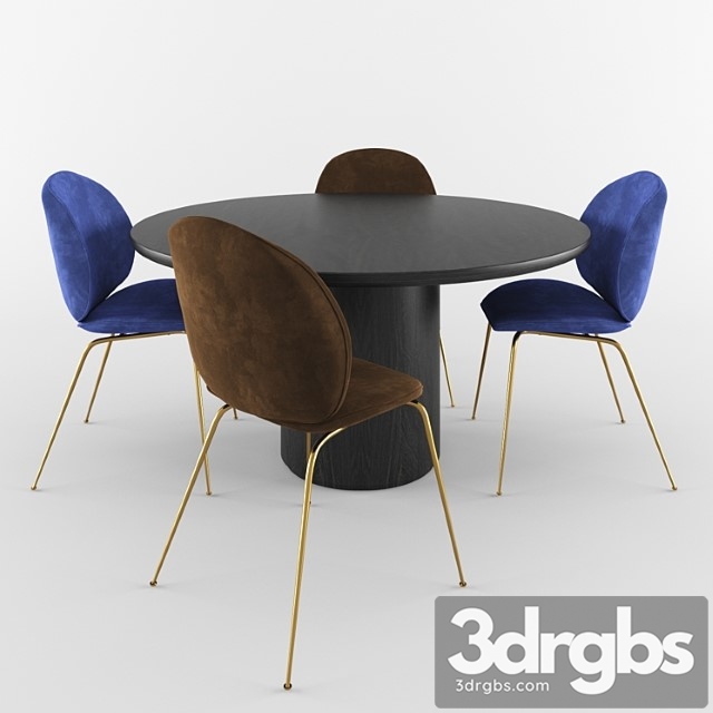 Table and chairs 2 3dsmax Download - thumbnail 1