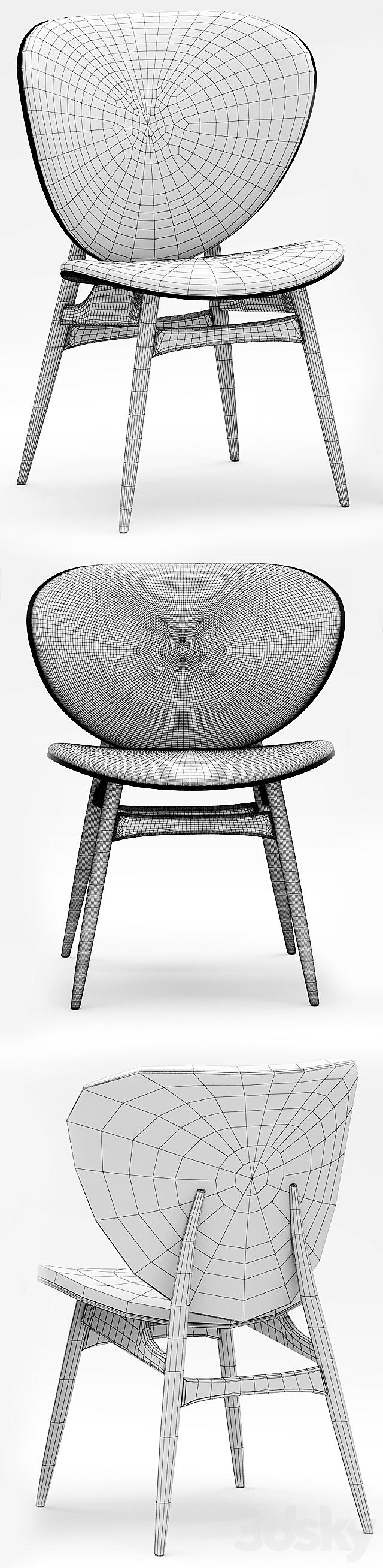 Table and chairs baxter ALVARO ALMA 3DSMax File - thumbnail 3