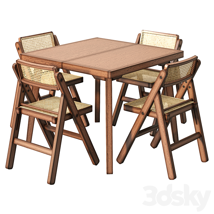 Table and chairs by H&M 3DS Max Model - thumbnail 1