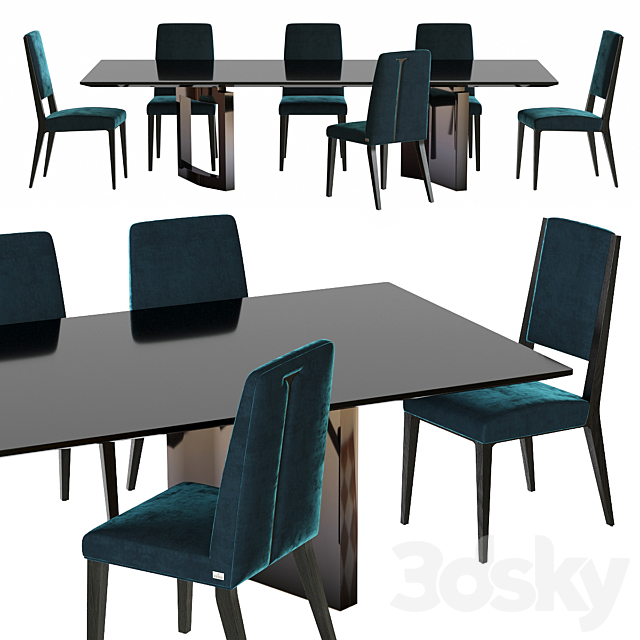 Table and chairs FENDY Romance. Ford. Stardust 3DSMax File - thumbnail 1