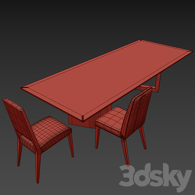 Table and chairs FENDY Romance. Ford. Stardust 3DSMax File - thumbnail 3