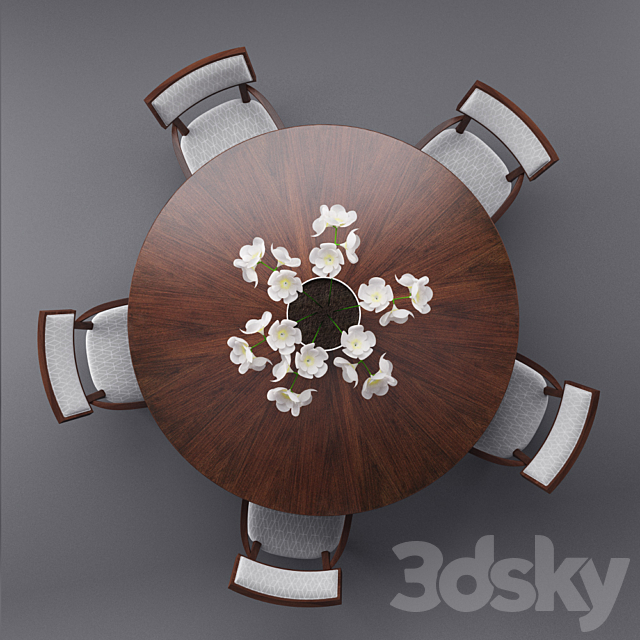 Table and chairs from Lexington Macarthur 3DSMax File - thumbnail 2