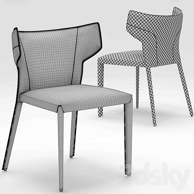 Table and chairs natuzzi Pi Greco. Omega 3DSMax File - thumbnail 3