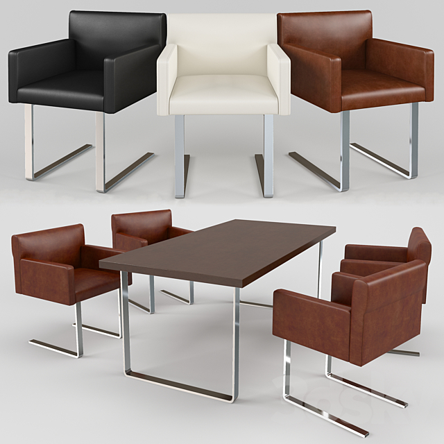 Table and chairs – Quant 3DSMax File - thumbnail 1