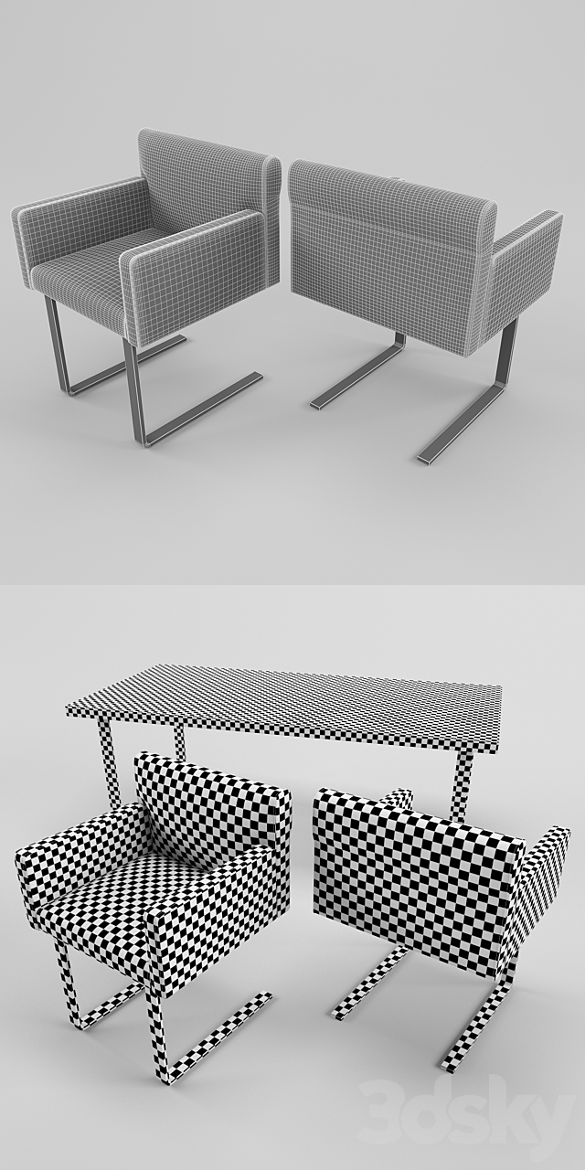 Table and chairs – Quant 3DSMax File - thumbnail 3