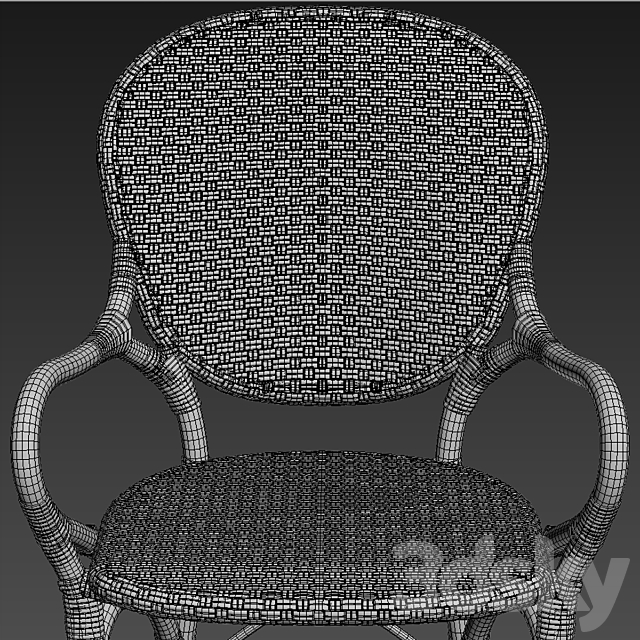 Table and chairs serena and lily 3DSMax File - thumbnail 3