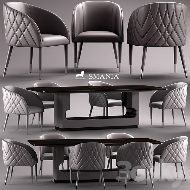 Table and chairs smania Amal 3DSMax File - thumbnail 1