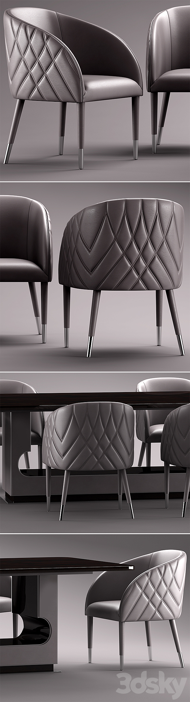 Table and chairs smania Amal 3DSMax File - thumbnail 2