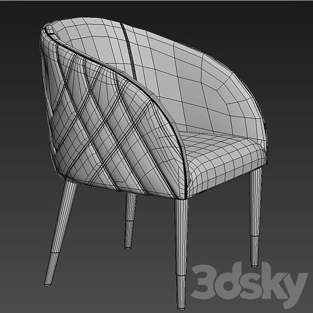 Table and chairs smania Amal 3DSMax File - thumbnail 3