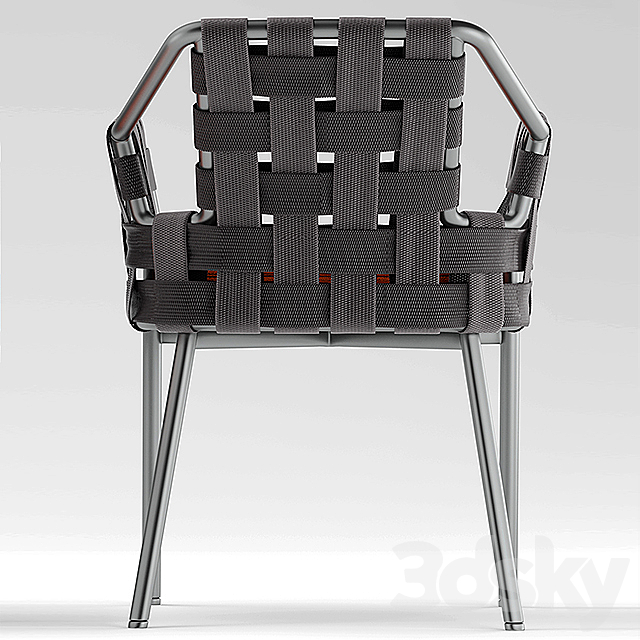 Table and chairs varaschin obi chair. Natuzzi table 3DSMax File - thumbnail 3