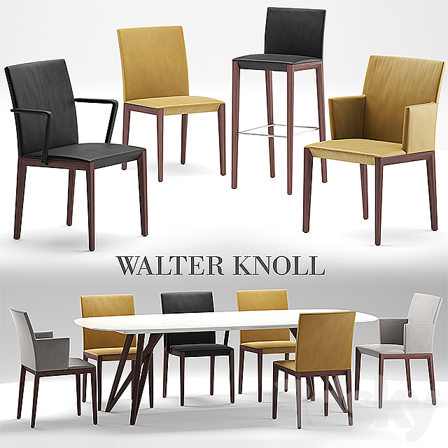 Table and chairs walter knoll Andoo 3DSMax File - thumbnail 1