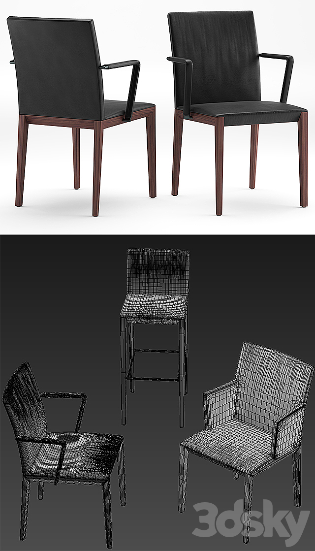 Table and chairs walter knoll Andoo 3DSMax File - thumbnail 3