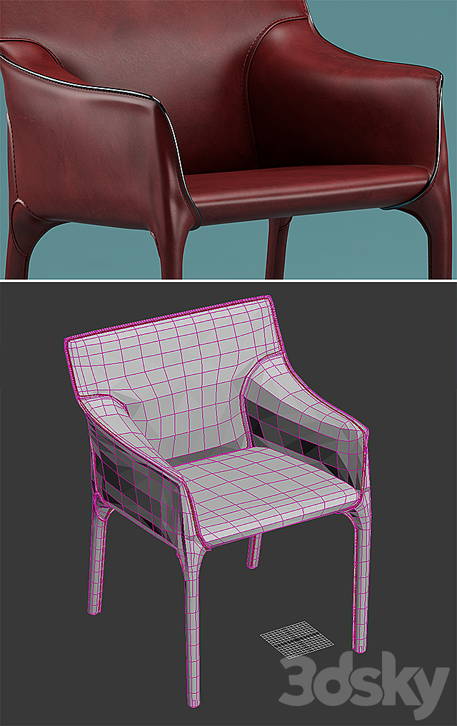 Table and chairs walterknoll Saddle Chair 3DSMax File - thumbnail 3