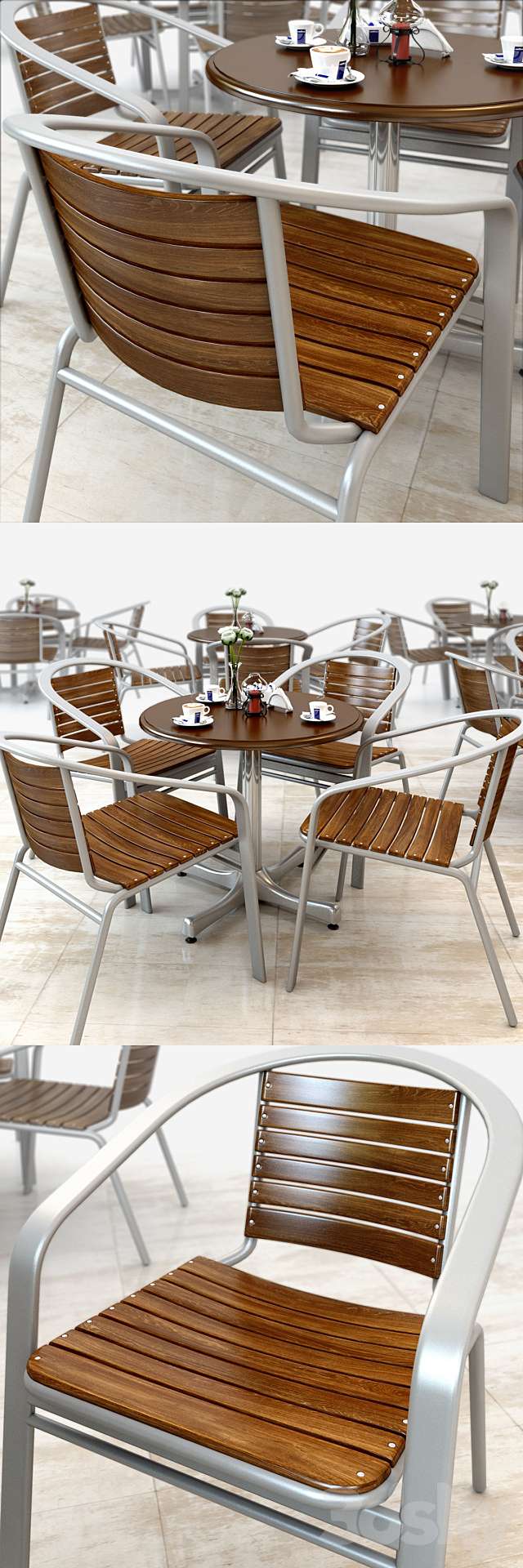 Table and chears for street cafe 3DSMax File - thumbnail 1