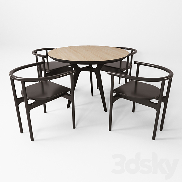 Table and semi-armchair UNIKA MOBLAR 3DSMax File - thumbnail 1