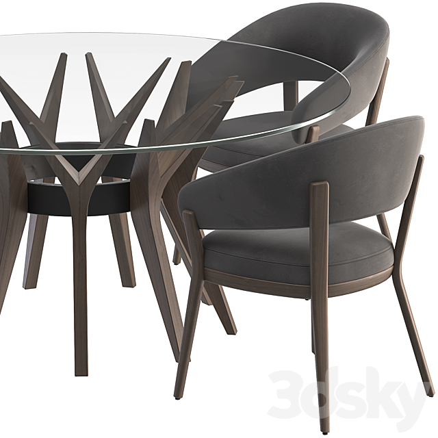 Table Aster and chair Ray set 3DSMax File - thumbnail 3