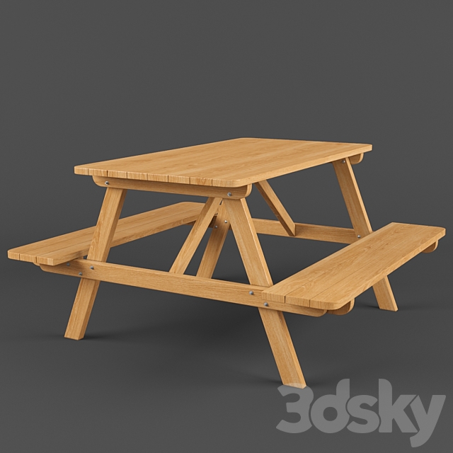 table-bench 3DSMax File - thumbnail 1