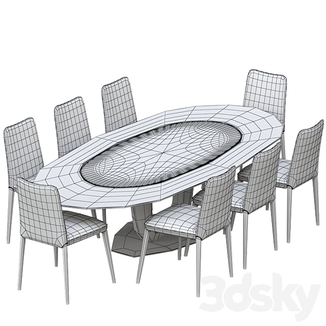 Table Chair 3DSMax File - thumbnail 4