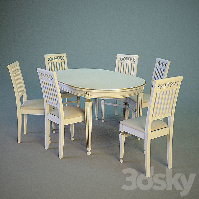 Table & Chair 3DSMax File - thumbnail 1