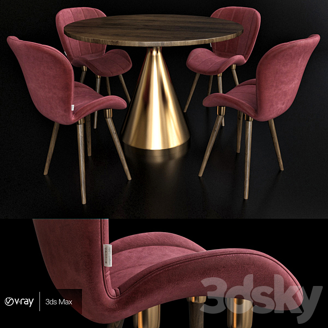 Table + Chair orleans 3DSMax File - thumbnail 2