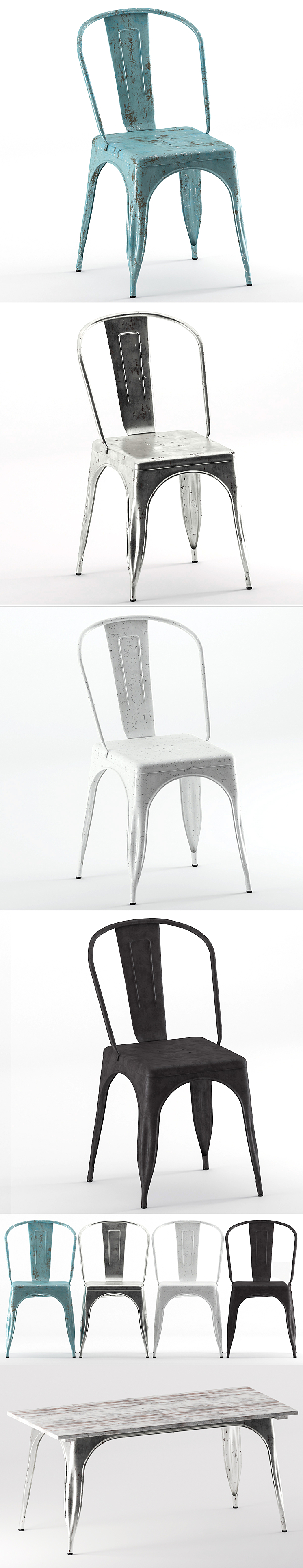 Table Chair Set 03 3DS Max - thumbnail 2