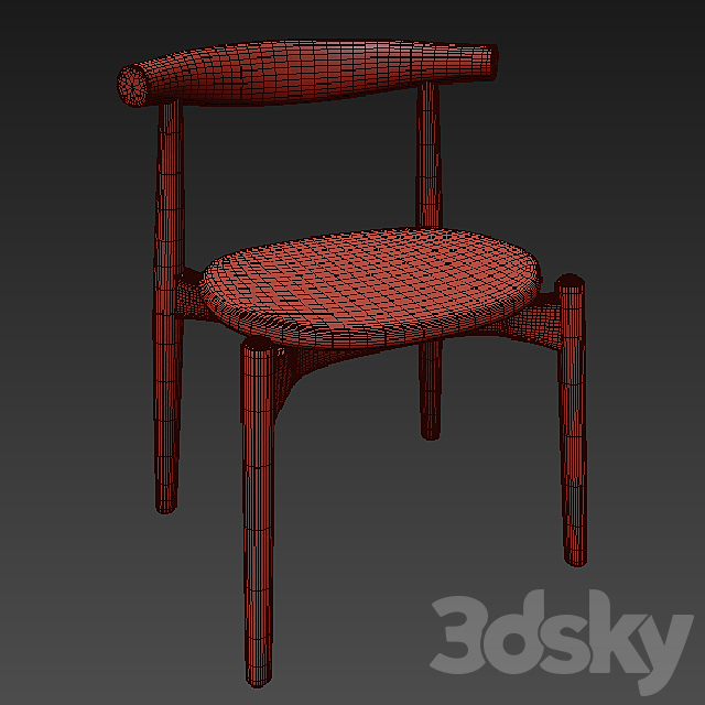 Table Chair Set 06 3DS Max Model - thumbnail 5