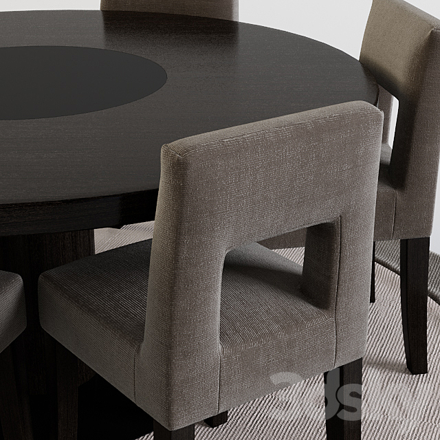 Table + chairs contemporary 3DSMax File - thumbnail 3