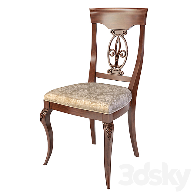 table chairs Stella Del Mobile (art.GL11) 3DS Max Model - thumbnail 4