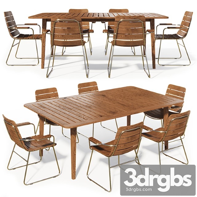 Table Furniture Set 1 3dsmax Download - thumbnail 1