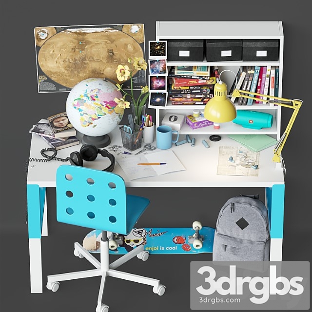 Table Is Not Very Neat Schoolboy 3dsmax Download - thumbnail 1