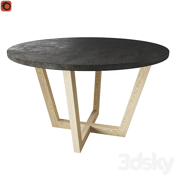 Table Jacob AM.PM chair Bonna La Redoute 3DS Max - thumbnail 2