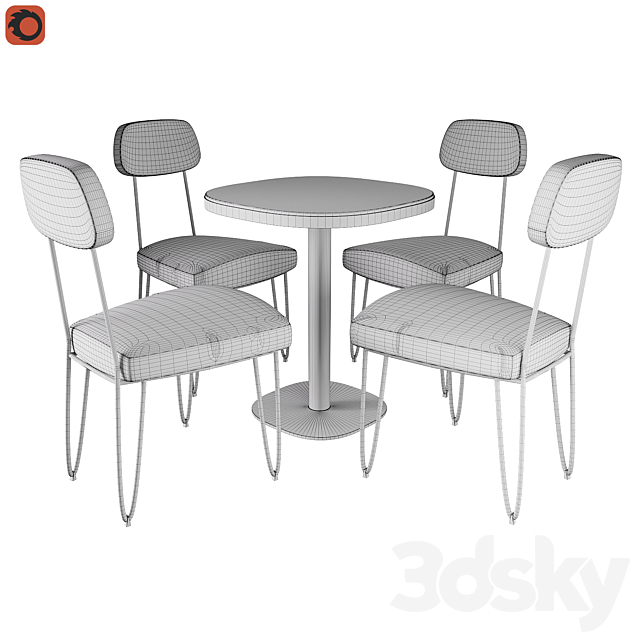 Table Lixfeld AM.PM chair Daffo La Redoute 3DSMax File - thumbnail 3