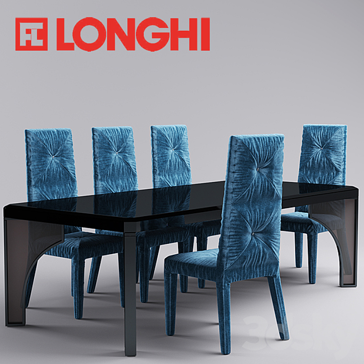 table longhi Rim chair longhi Must table longhi karl 3DS Max - thumbnail 1