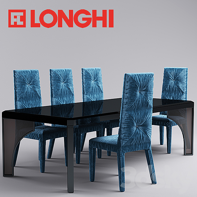 table longhi Rim chair longhi Must table longhi karl 3DS Max Model - thumbnail 1