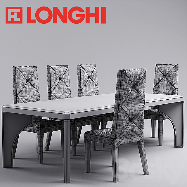 table longhi Rim chair longhi Must table longhi karl 3DS Max Model - thumbnail 3