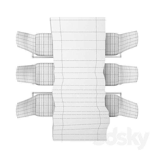 Table of solid wood 3DSMax File - thumbnail 3