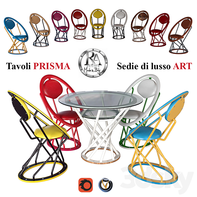 Table Prisma. chairs Art (RA-DESIGN) 3DSMax File - thumbnail 1